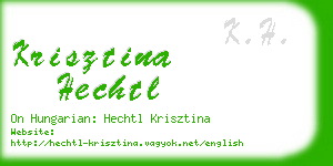 krisztina hechtl business card